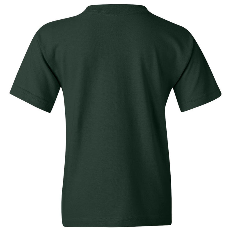 Wayne State University Warriors Primary Logo Youth Short Sleeve T-Shirt - Forest Green