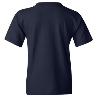 Basketball Flux Michigan Basic Cotton Youth Short Sleeve T Shirt - Navy