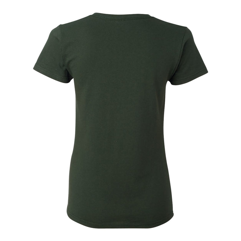 Wayne State University Warriors Arch Logo Womens Short Sleeve T Shirt - Forest Green