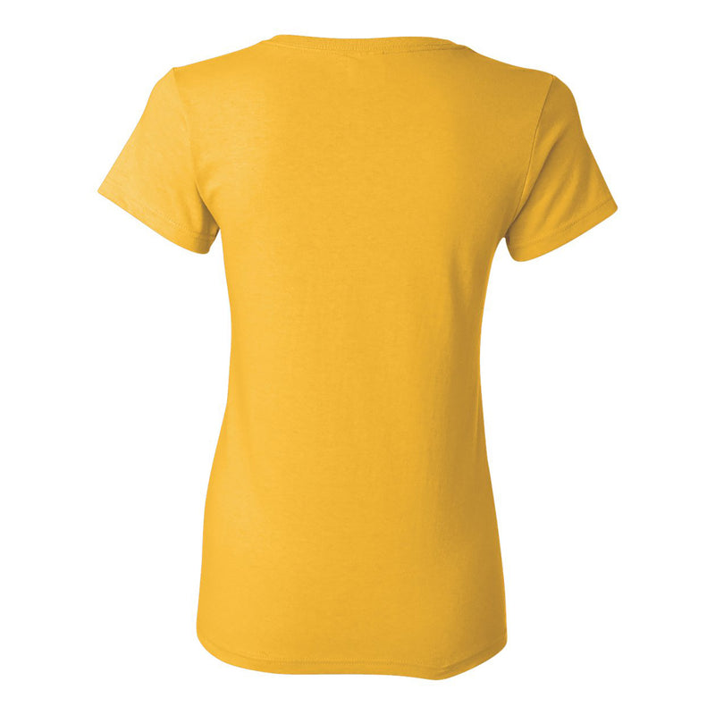 Lipscomb University Bisons Arch Logo Womens Short Sleeve T Shirt - Gold