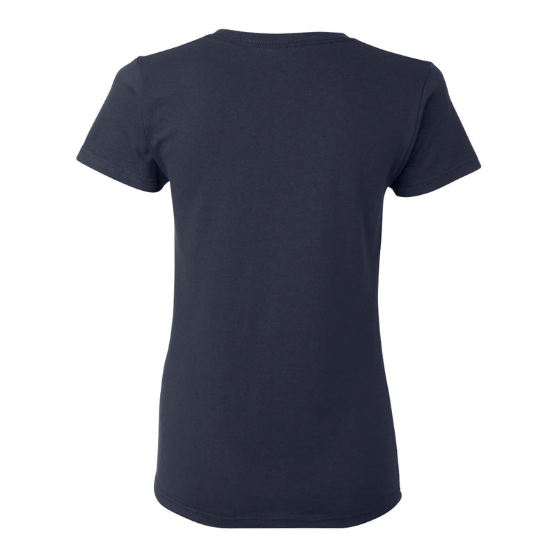 Trinity College Bantams Primary Logo Basic Cotton Womens Short Sleeve T Shirt - Navy