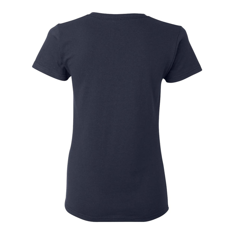 Saint Peter's Peacocks Basic Block Womens Short Sleeve T Shirt - Navy