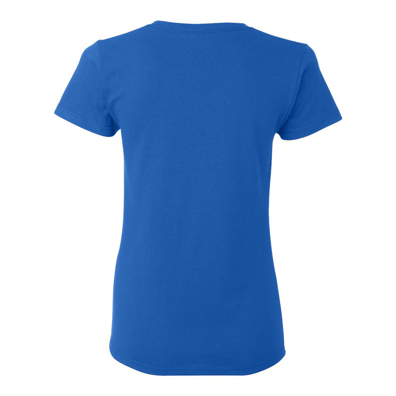 Creighton University Bluejays Distressed Circle Logo Womens Short Sleeve T Shirt - Royal