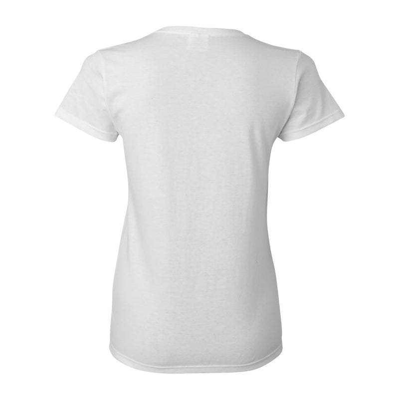 Fairleigh Dickinson University Knights Arch Logo Basic Cotton Women's Short Sleeve T Shirt - White