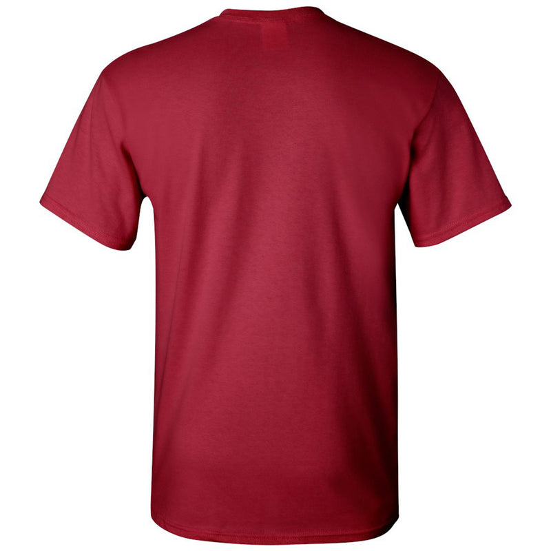 Iowa State University Cyclones Distressed Circle Logo Short Sleeve T Shirt - Cardinal