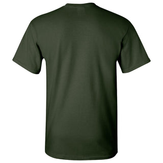 Michigan State University Spartans Distressed Circle Logo Short Sleeve T Shirt - Forest Green