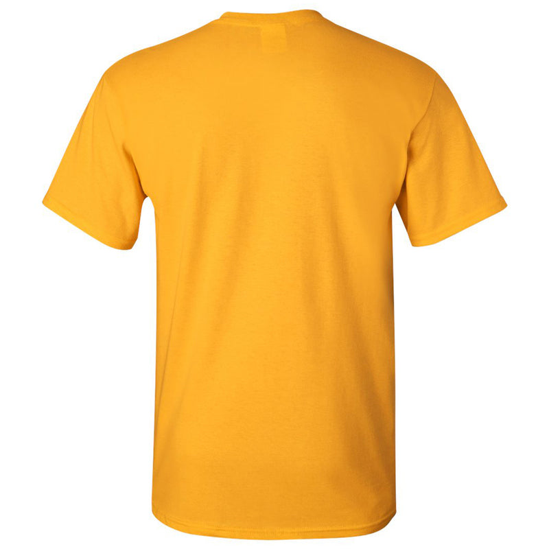 University of Iowa Hawkeyes Arch Logo Golf Short Sleeve T Shirt - Gold