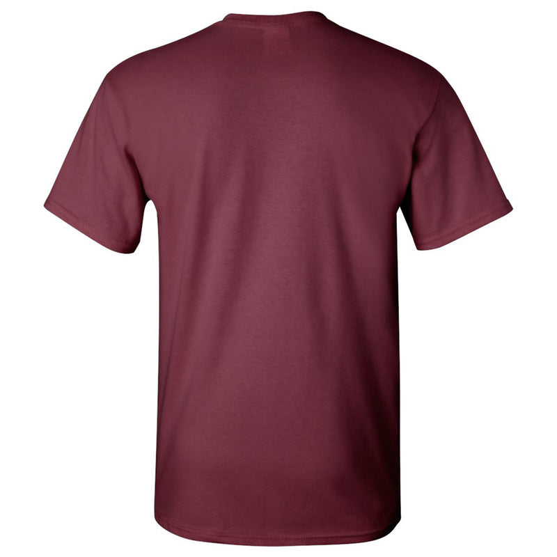 Central Michigan University Chippewas Basic Block Short Sleeve T Shirt - Maroon