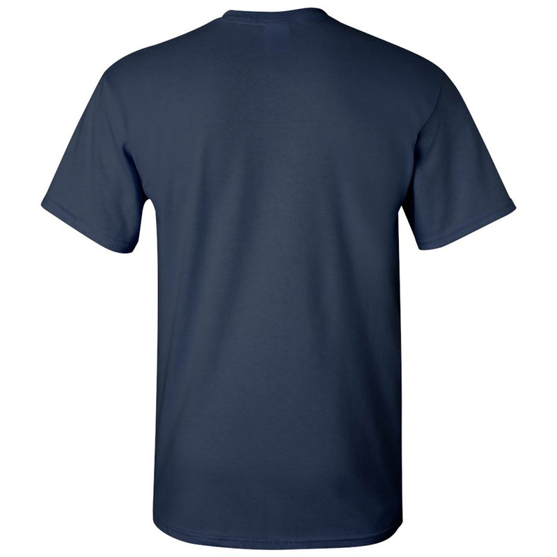 University of Southern Indiana Screaming Eagles Arch Logo Basic Cotton Short Sleeve T Shirt - Navy