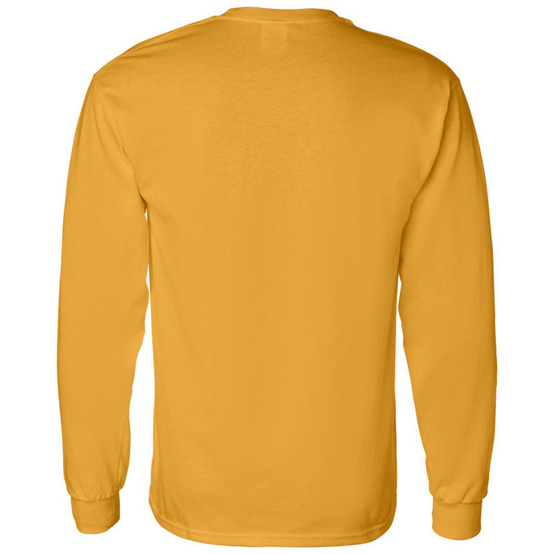 University of Iowa Hawkeyes Arch Logo Rowing Long Sleeve T Shirt- Gold