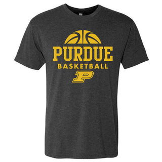 Purdue University Boilermakers Basketball Hype Next Level Short Sleeve T Shirt - Vintage Black