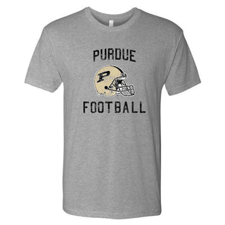 Purdue University Boilermakers Faded Helmet T Shirt - Premium Heather