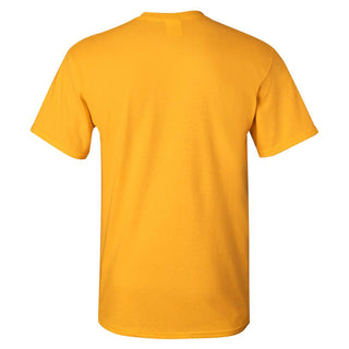 Arch Logo University of Michigan Basic Cotton Short Sleeve T Shirt - Gold