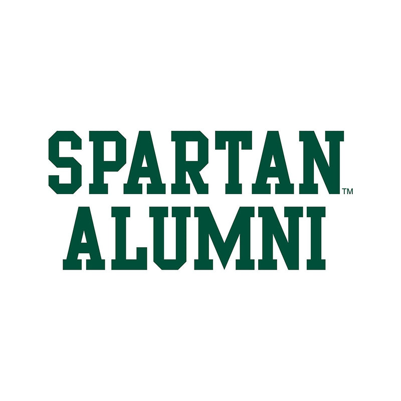 Michigan State University Spartans Basic Block Alumni Next Level Short Sleeve T Shirt - White