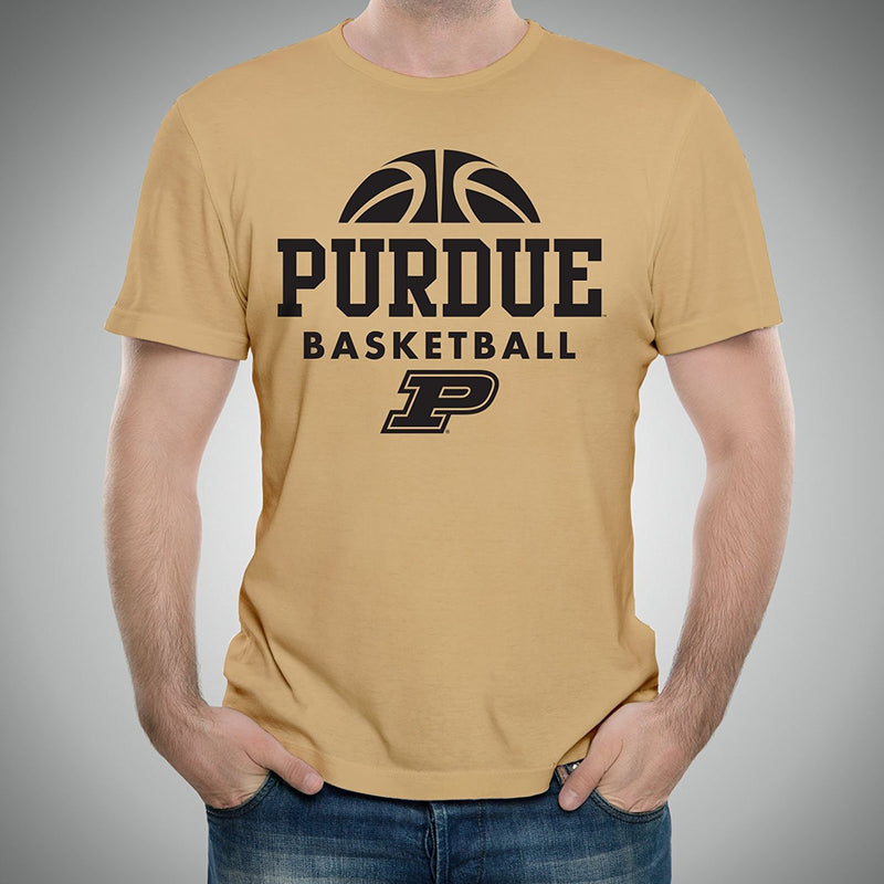 Purdue University Boilermakers Basketball Hype Short Sleeve T Shirt - Vegas Gold