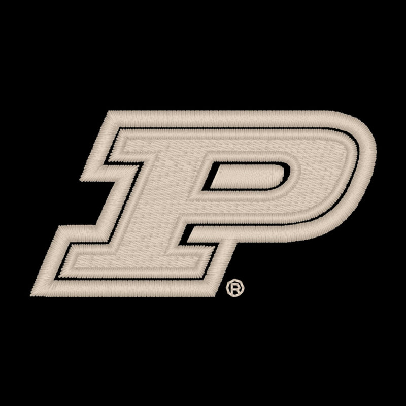 Purdue University Boilermakers Block P Embroidered Quarter-Zip Sweatshirt - Black