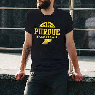 Purdue University Boilermakers Basketball Hype Next Level Short Sleeve T Shirt - Vintage Black