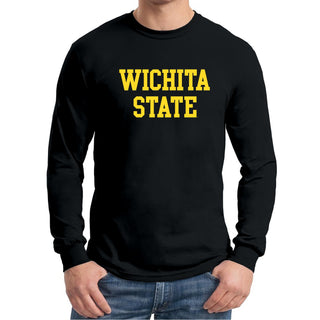 Wichita State University Shockers Basic Block Long Sleeve T-Shirt - Black