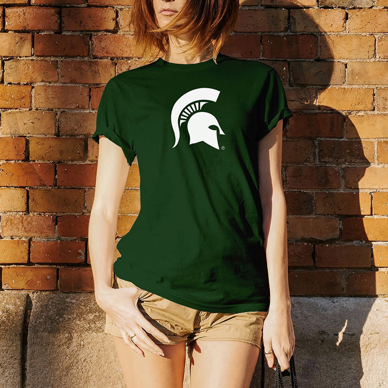 Michigan State University Spartans Primary Logo Short Sleeve T Shirt - Forest Green