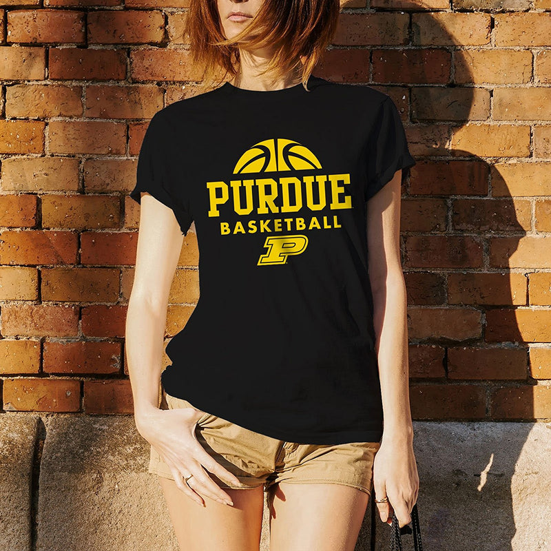 Purdue University Boilermakers Basketball Hype Next Level Short Sleeve T Shirt - Vintage Black