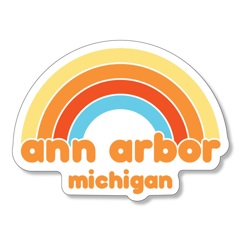 3" Ann Arbor Rainbow Decal