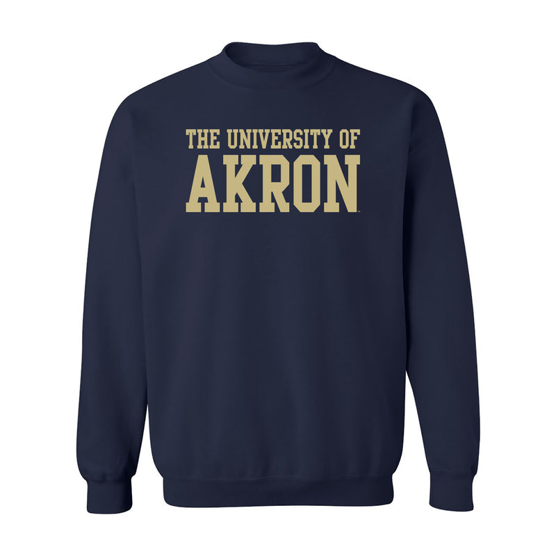 Akron Zips Basic Block Crewneck Sweatshirt - Navy