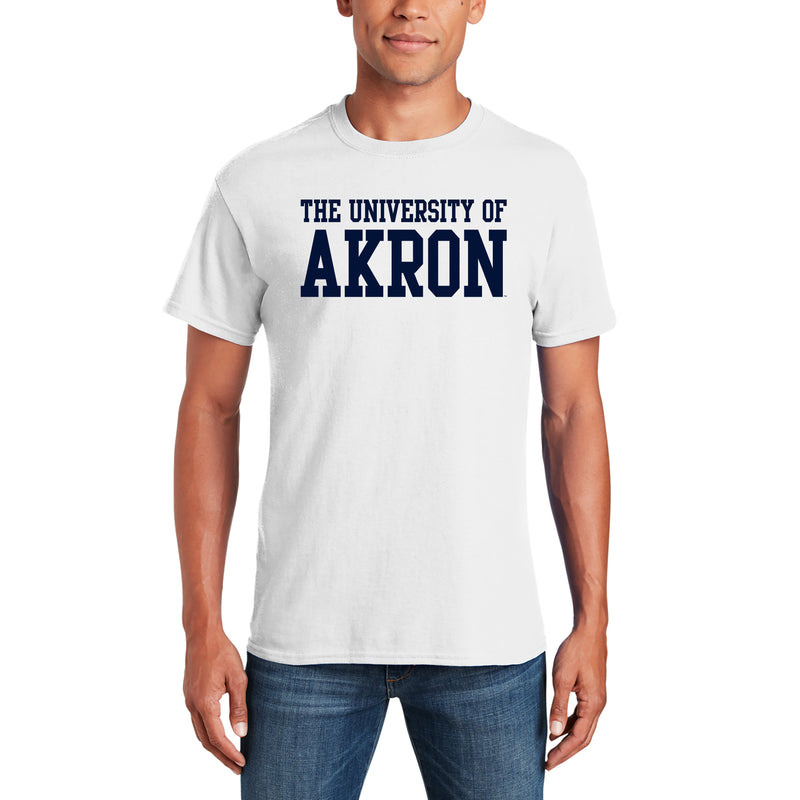 Akron Zips Basic Block T Shirt - White