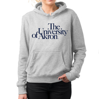 Akron Zips Institutional Logo Hoodie - Sport Grey