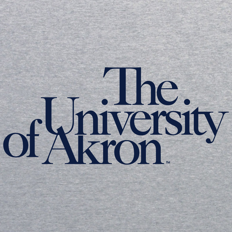 Akron Zips Institutional Logo Hoodie - Sport Grey