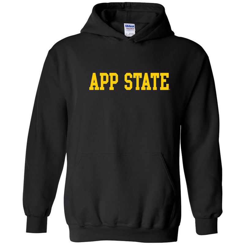 Appalachian State University Mountaineers Basic Block Cotton Hoodie - Black