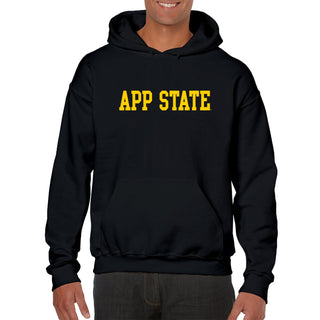 Appalachian State University Mountaineers Basic Block Cotton Hoodie - Black