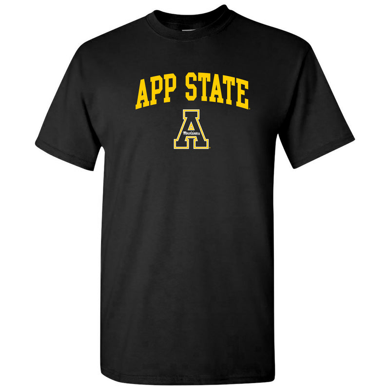 Appalachian State University Mountaineers Arch Logo Cotton T-Shirt - Black