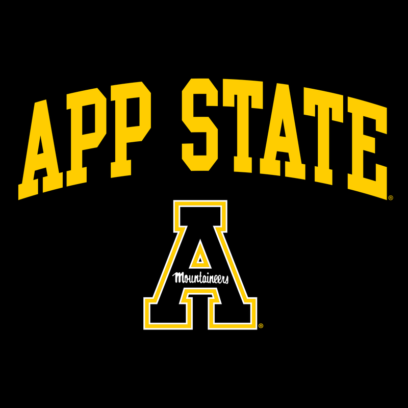 Appalachian State University Mountaineers Arch Logo Cotton Long Sleeve T-Shirt - Black