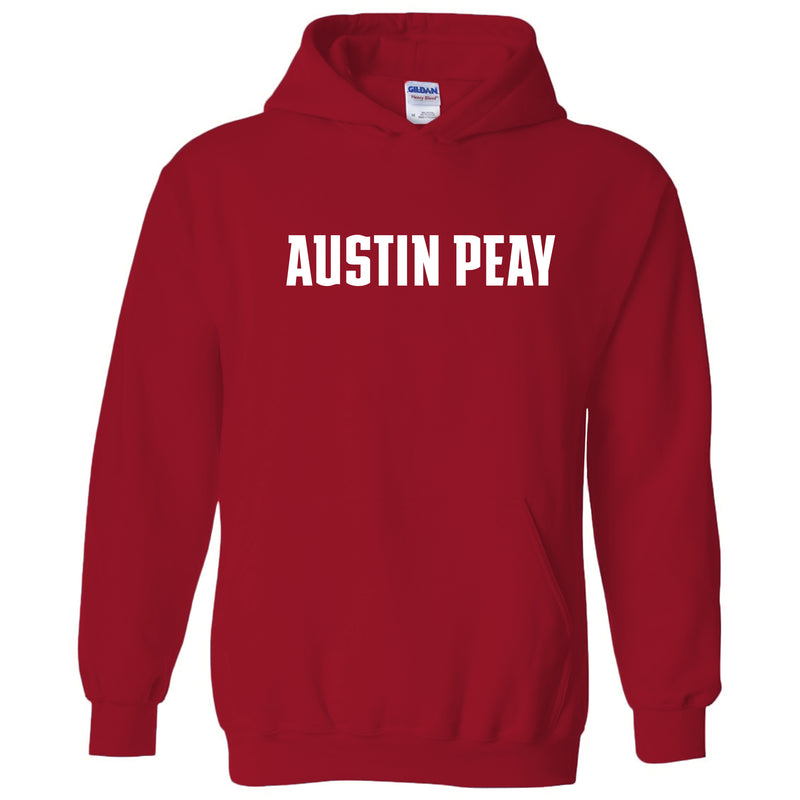 Austin Peay State University Governors Basic Block Cotton Hoodie - Red