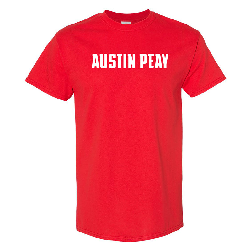Austin Peay State University Governors Basic Block Cotton T-Shirt - Red