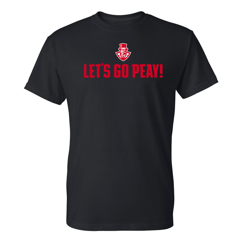Austin Peay Governors Let's Go Peay T Shirt - Black