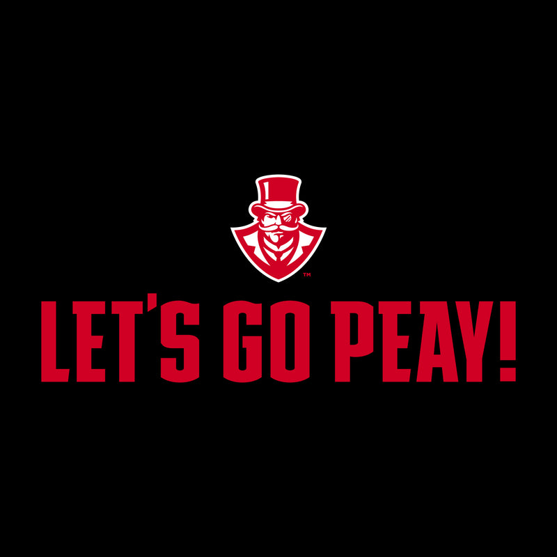 Austin Peay Governors Let's Go Peay T Shirt - Black