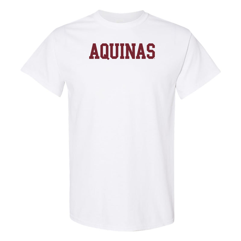 Aquinas Saints Basic Block T Shirt - White
