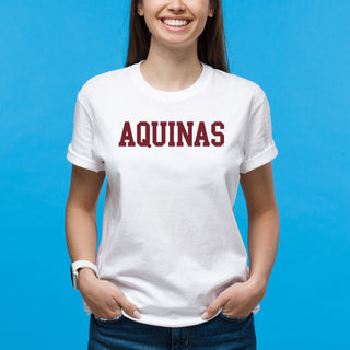 Aquinas Saints Basic Block T Shirt - White