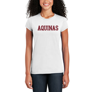 Aquinas Saints Basic Block Women's T Shirt - White