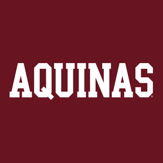 Aquinas College Saints Basic Block Basic Cotton Short Sleeve T Shirt - Garnet