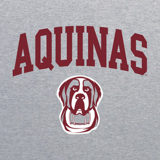 Aquinas College Saints Arch Logo Heavy Cotton Long Sleeve T-Shirt - Sport Grey