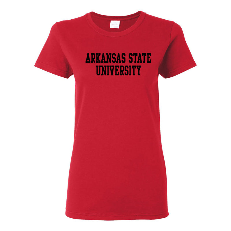 Arkansas State Basic Block Womens T-Shirt - Red