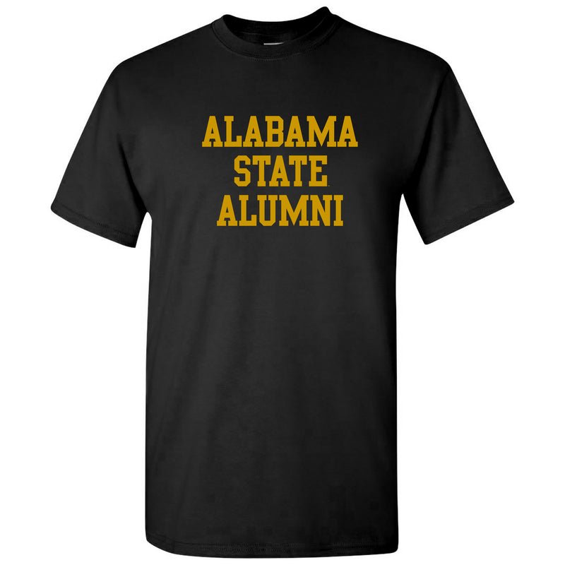 Alabama State University Hornets Basic Block Alumni Short Sleeve T Shirt - Black