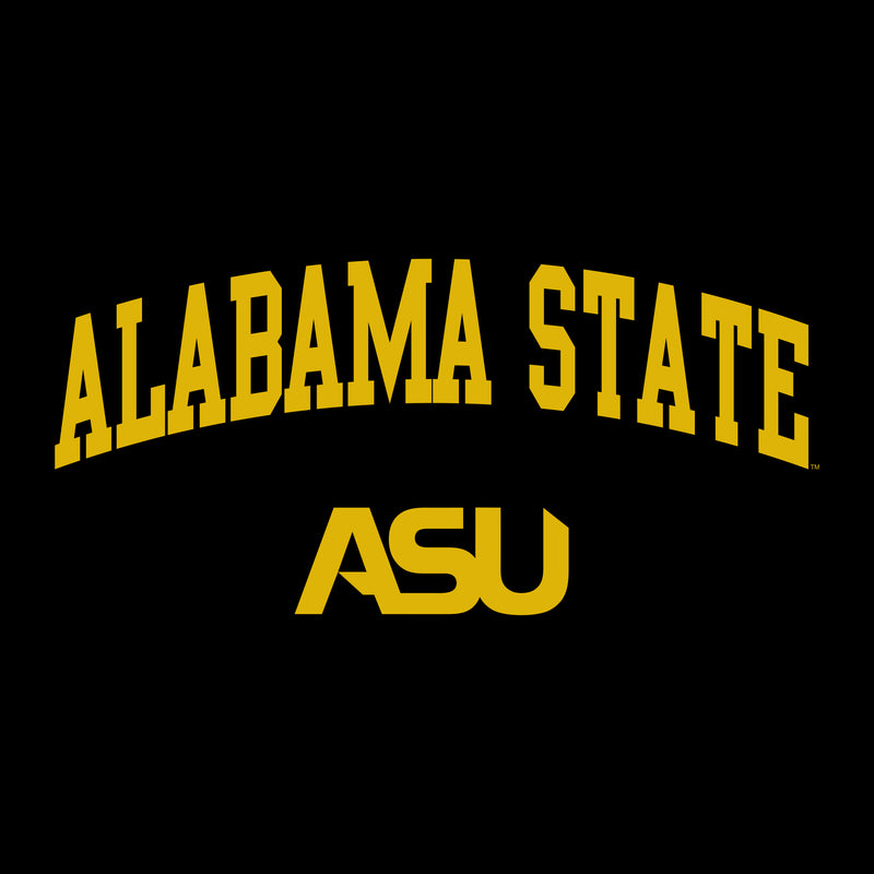 Alabama State University Hornets Arch Logo Long Sleeve T Shirt - Black