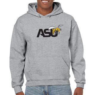 Alabama State University Hornets Primary Logo Heavy Blend Hoodie - Sport Grey