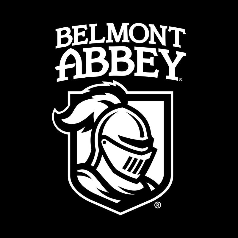 Belmont Abbey College Crusaders Arch Logo Youth Short Sleeve T Shirt - Black