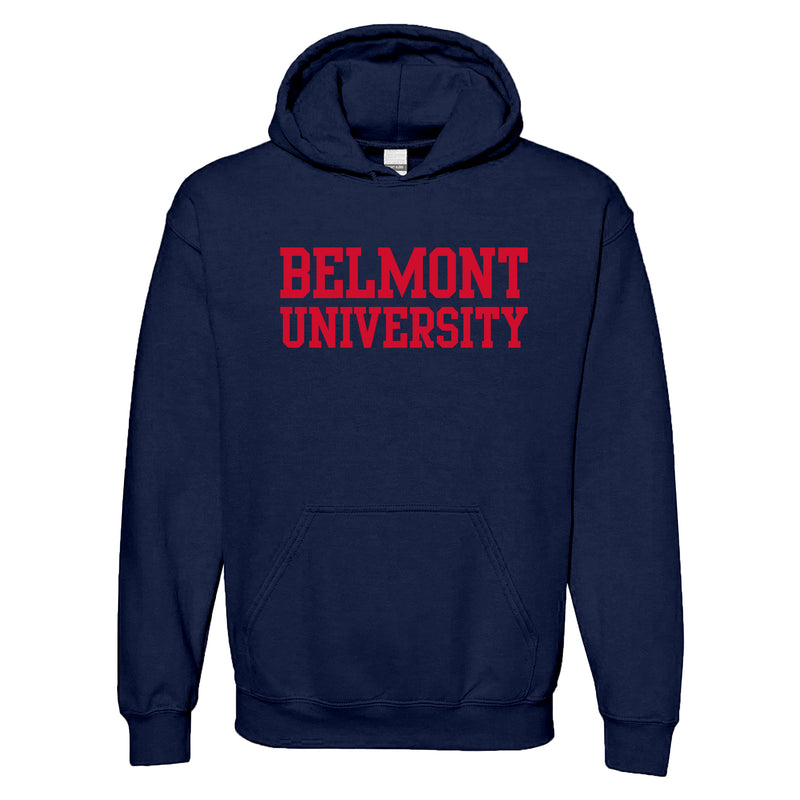 Belmont University Bruins Basic Block Heavy Blend Hoodie - Navy