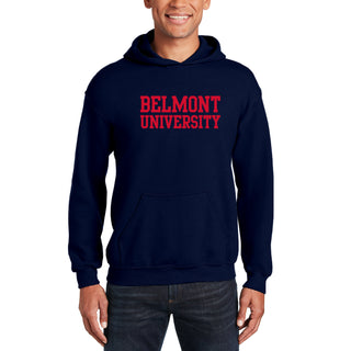 Belmont University Bruins Basic Block Heavy Blend Hoodie - Navy