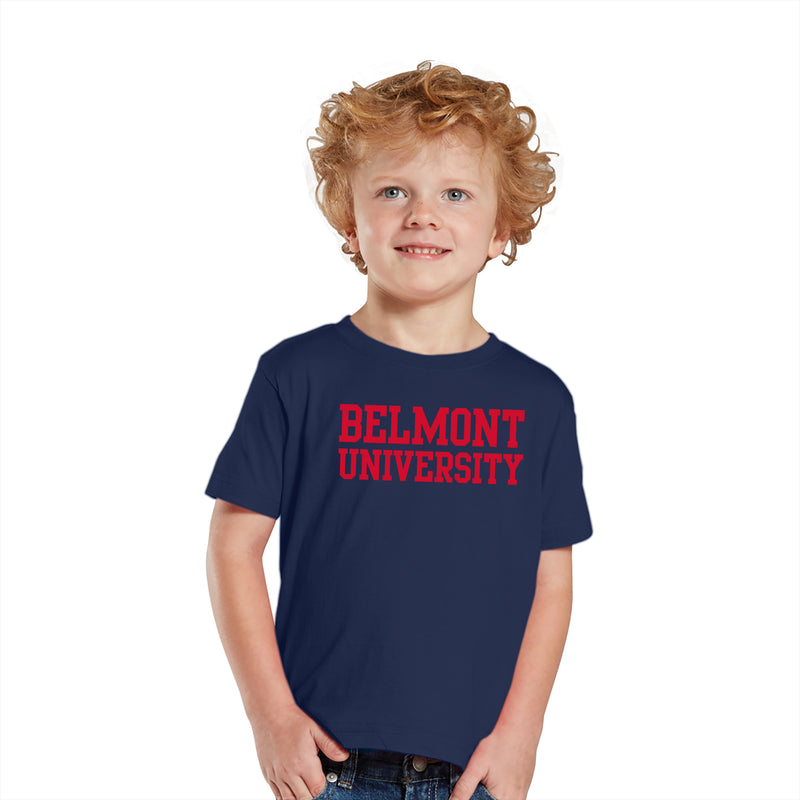 Belmont University Bruins Basic Block Rabbit Skins Toddler T Shirt - Navy